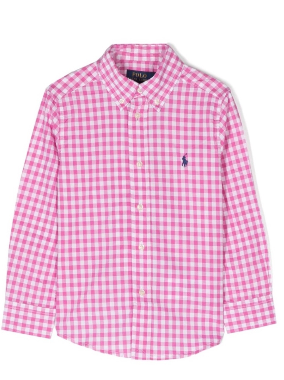 Polo by Ralph Lauren Pink Gingham Button-Down Shirt boys size 7